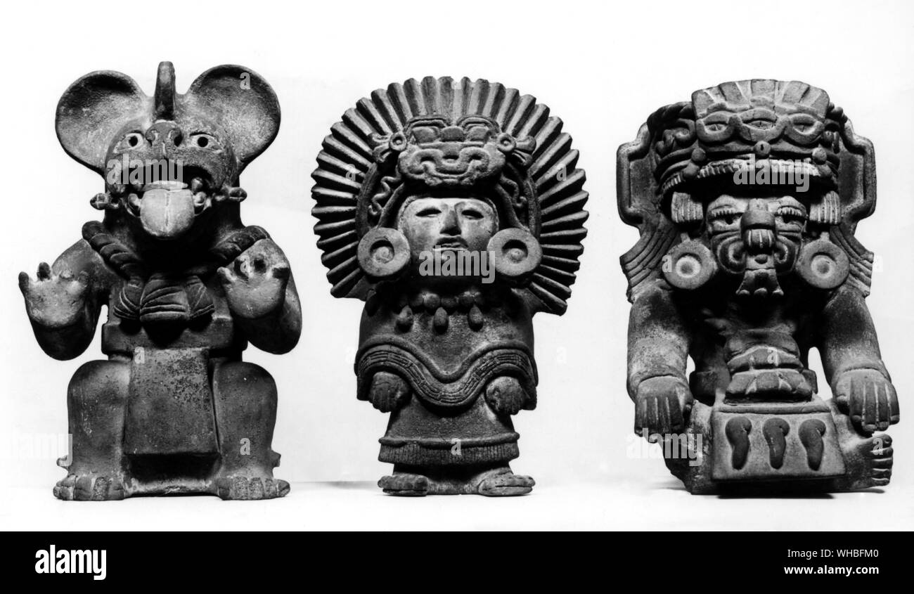 Zapotec funerary urns Stock Photo