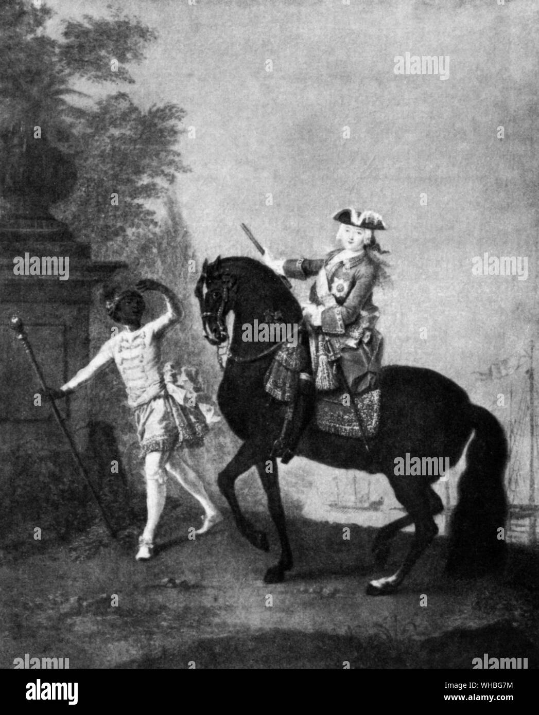 Although famous for her beauty, Elizabeth's marital plans had all misfired. The Bourbons turned her down and Prince Charles of Holstein died a few days before the wedding - 1743. Stock Photo