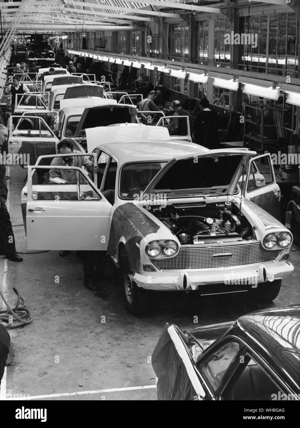 Austin 3 litre Production line. 1968 - 1971 Stock Photo