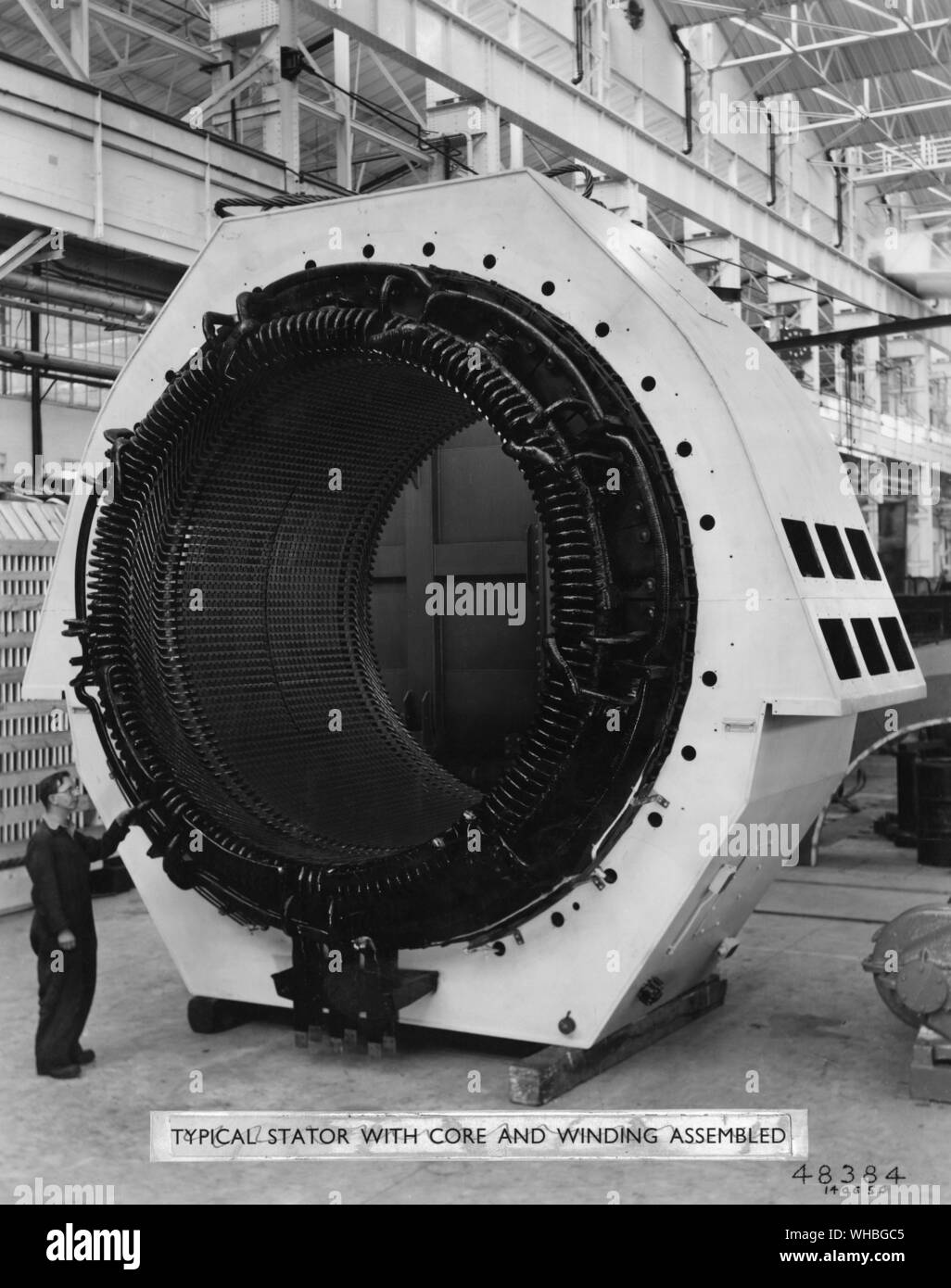 Typical stator with core and winding assembled Stock Photo Alamy