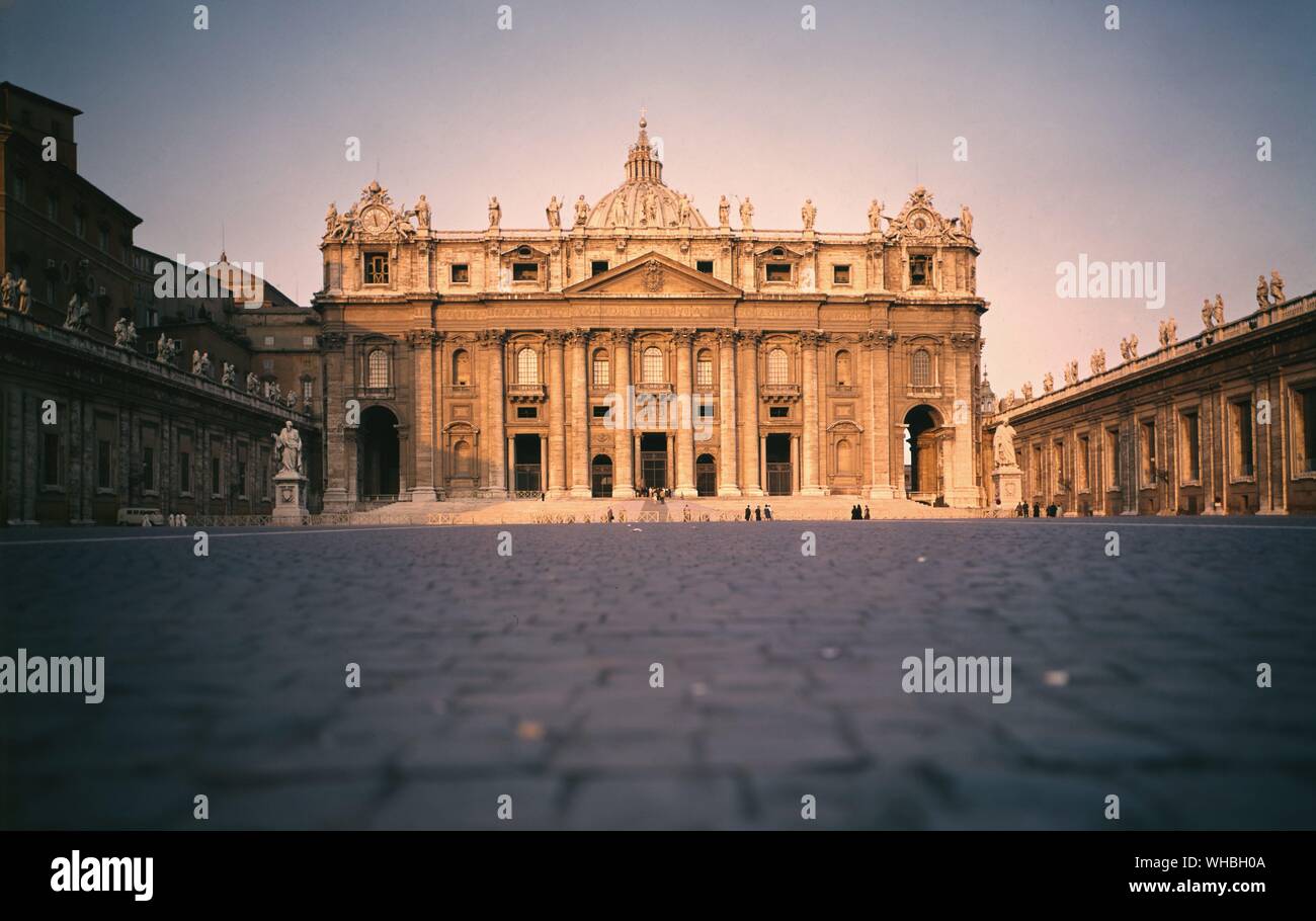 St. Peter's in Rome. Stock Photo