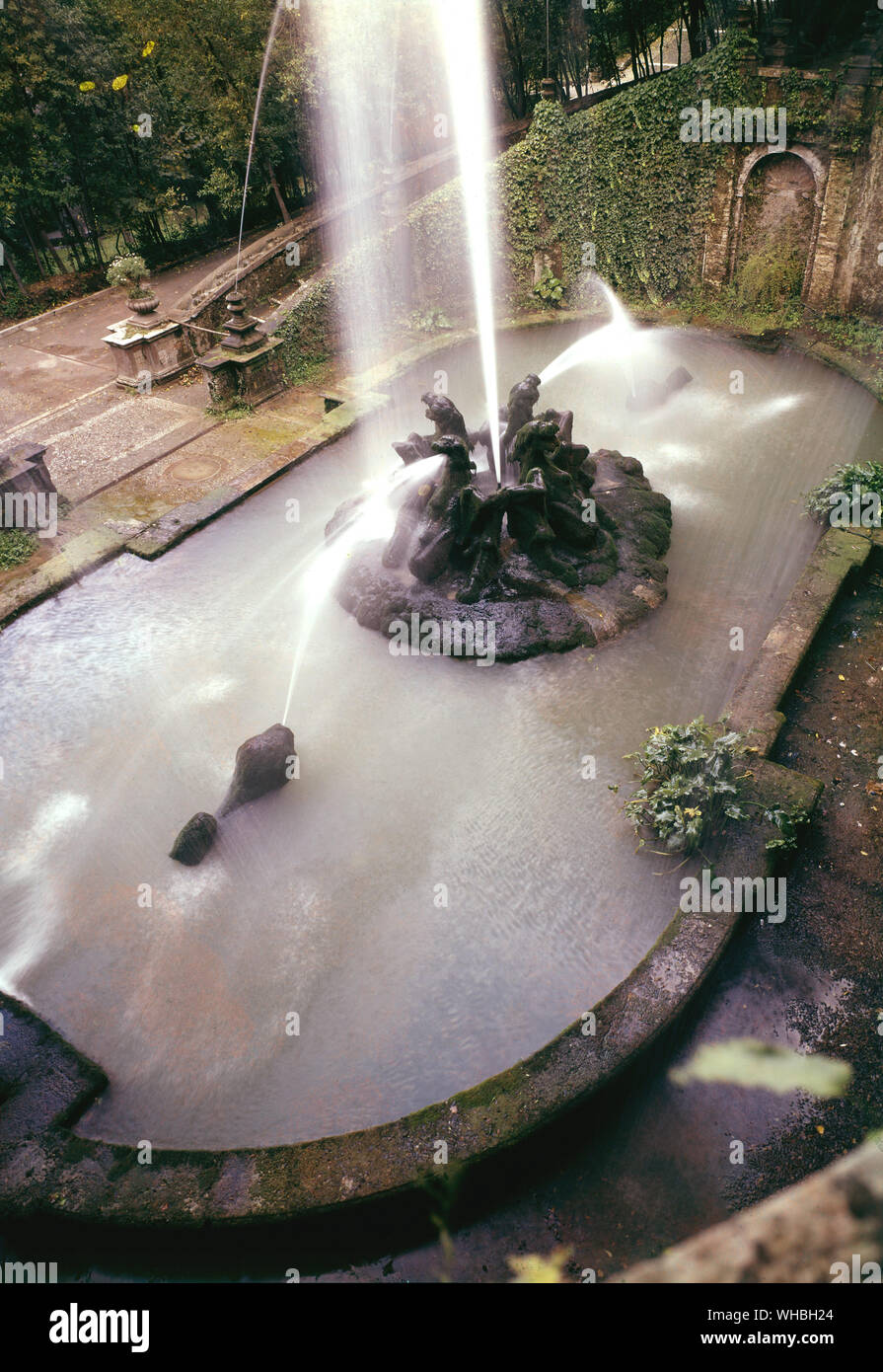 Fountain of the Dragons , Villa d'Este , Tivoli , Rome , Italy Stock Photo