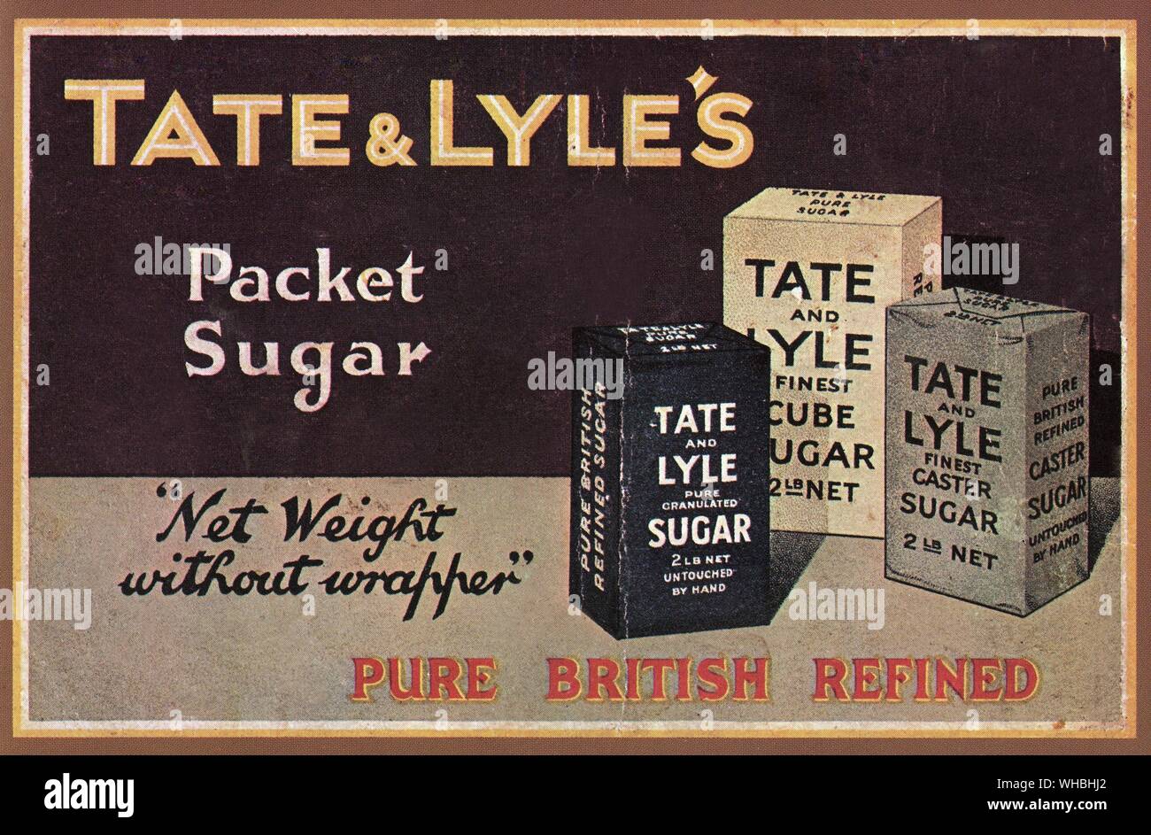A Tate and Lyle advertisement for cube sugar in the tenth edition of their Some Everyday Dishes Stock Photo