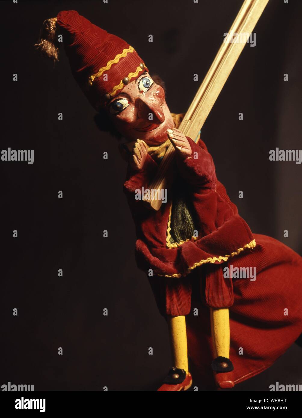 Punch Puppet  : traditional popular English puppet show featuring the characters of Punch and his wife Judy Stock Photo