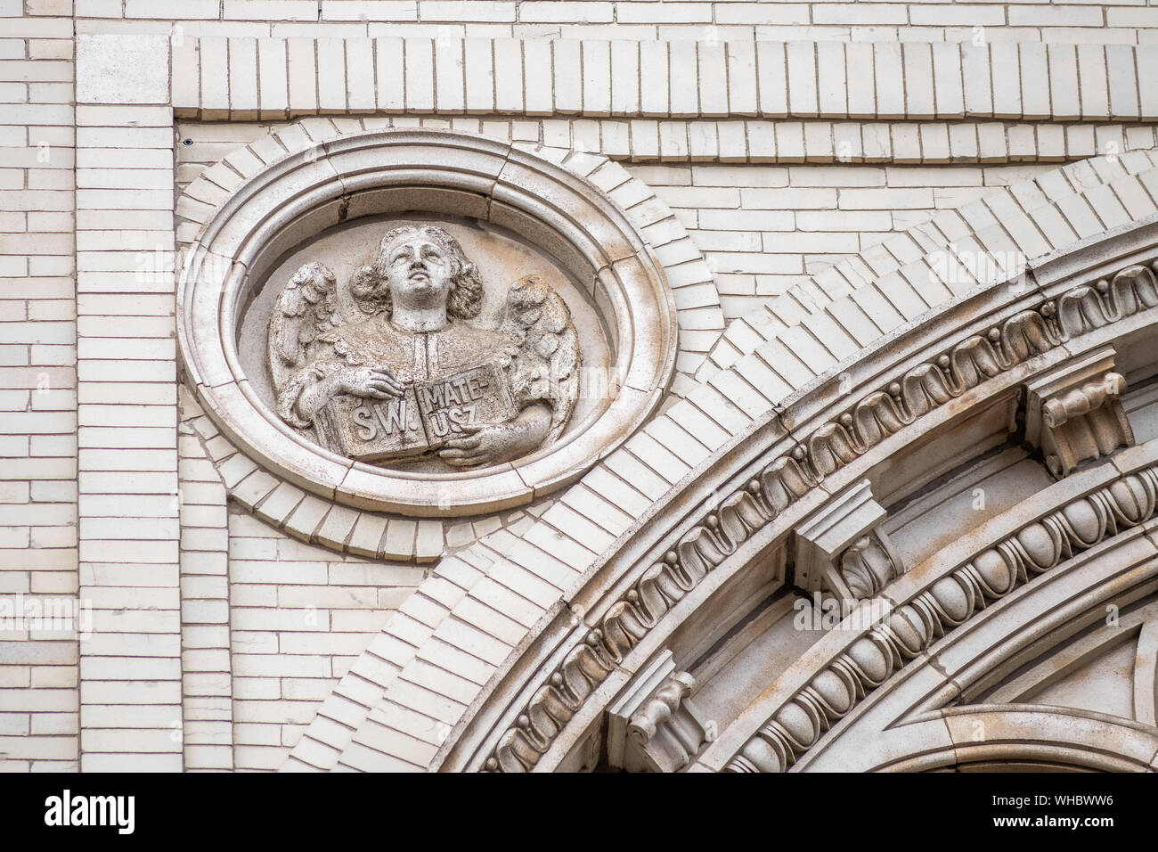 Exterior detail of St. Adalbert's church in Pilsen Stock Photo Alamy