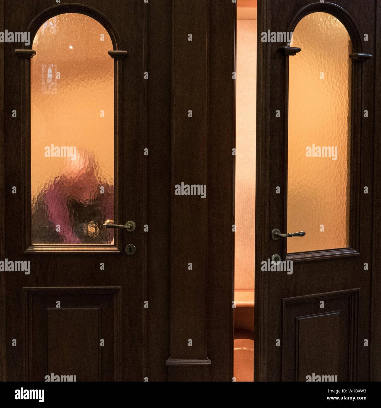 Ajar Door Of Church Stock Photo Alamy
