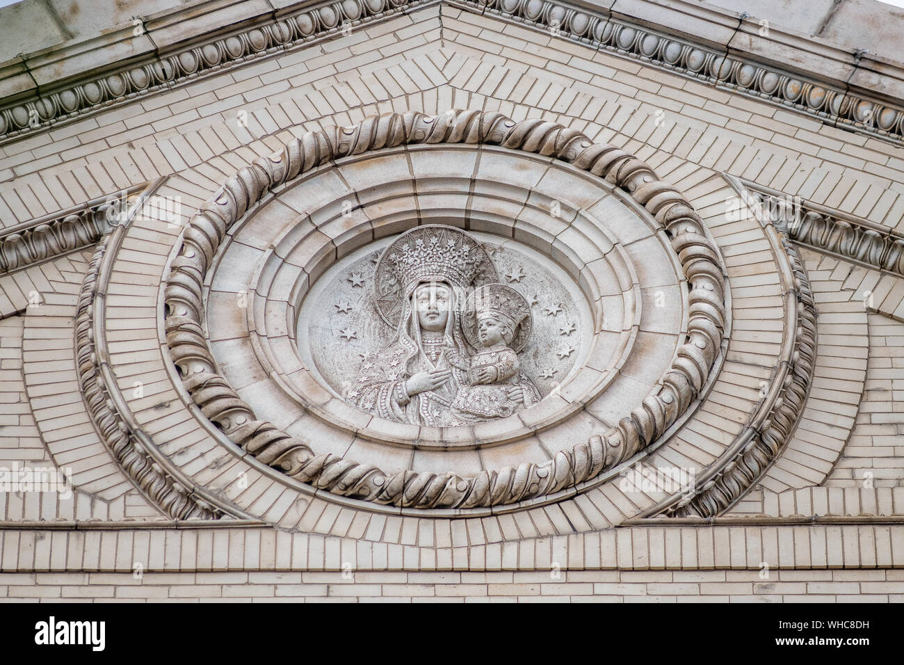 Exterior detail of St. Adalbert's church in Pilsen Stock Photo Alamy
