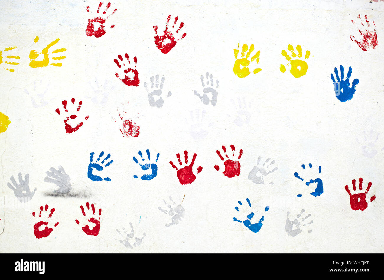 Handprints Wall High Resolution Stock Photography and Images Alamy