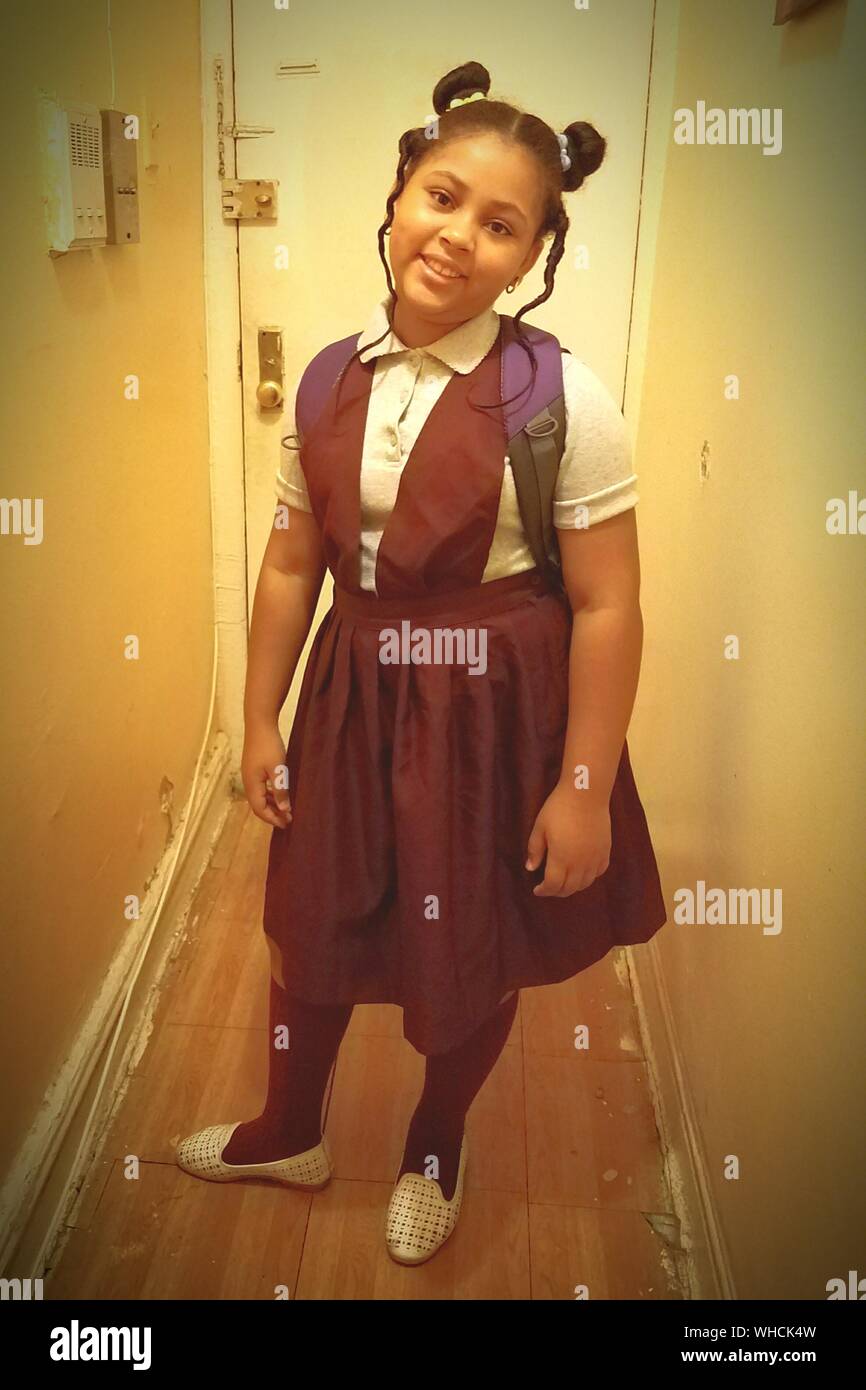 Child at home school uniform hi-res stock photography and images - Alamy