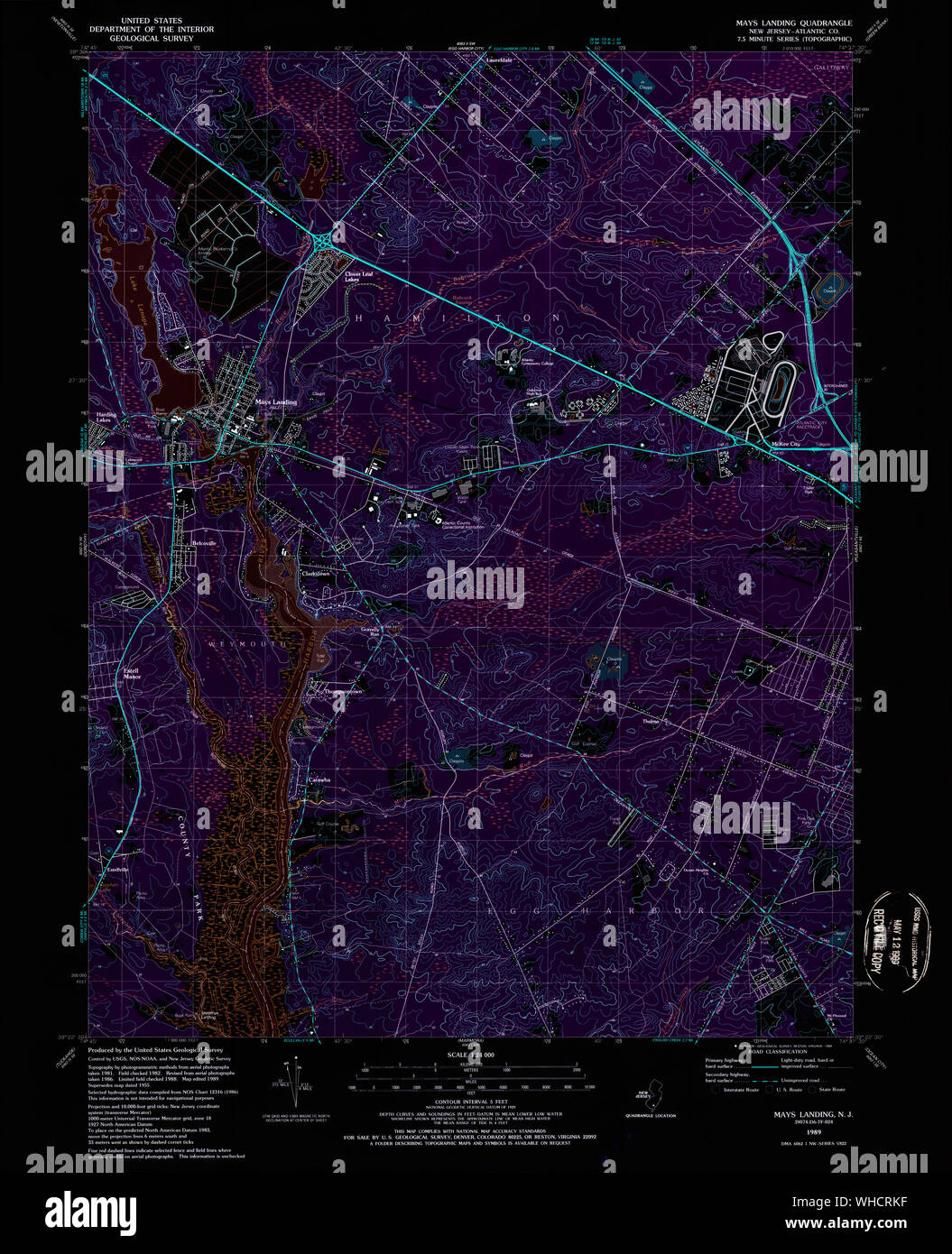 Mays landing map hires stock photography and images Alamy