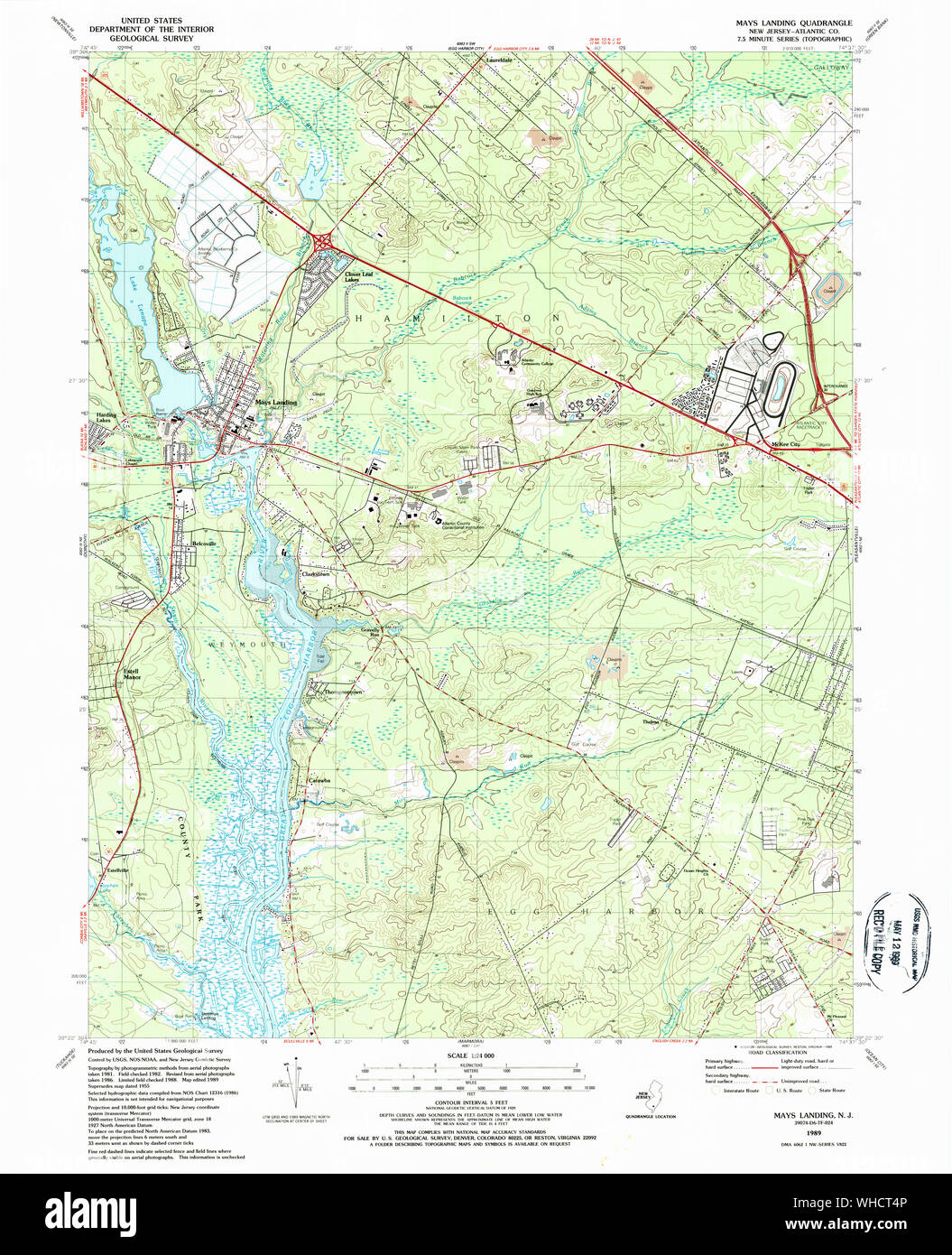 Map of mays landing Cut Out Stock Images & Pictures Alamy