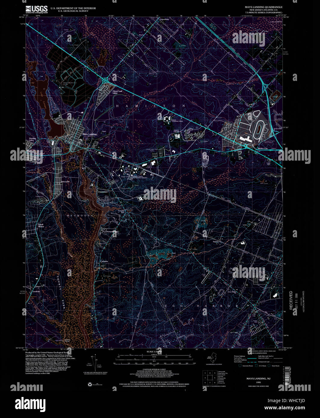 Map of mays landing hires stock photography and images Alamy