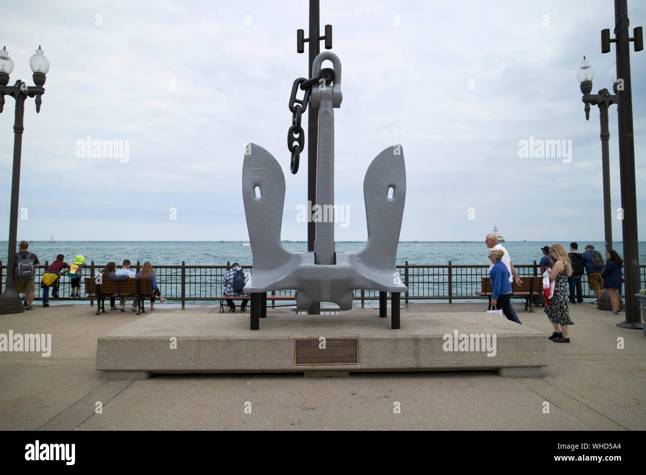 USS Chicago anchor on navy pier chicago illinois united states of