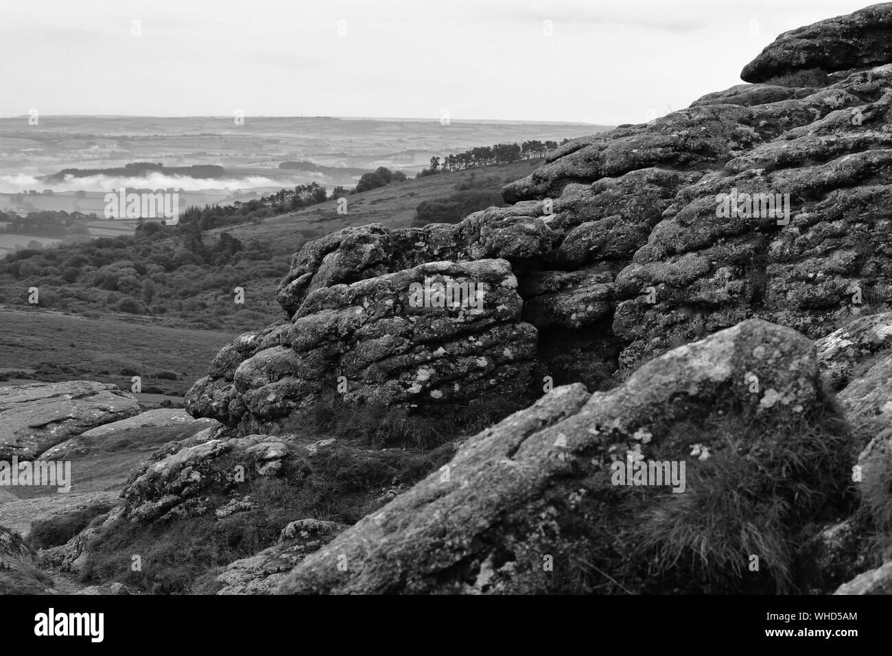 Views of unique Dartmoor rock formations and panoramas Stock Photo - Alamy