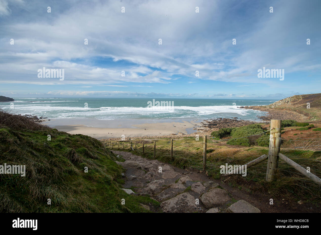 Gwynver Beach Cornwall England Stock Photo