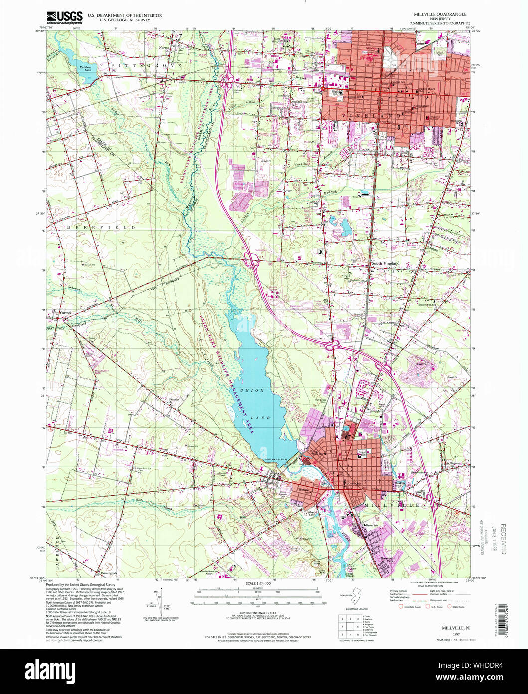Map of millville Cut Out Stock Images & Pictures Alamy