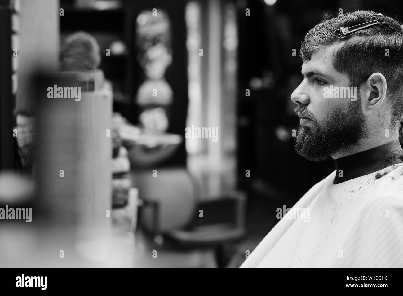 Getting Haircut Black And White Stock Photos Images Alamy