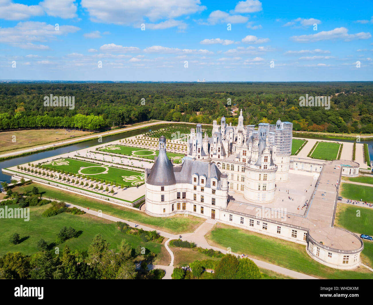 Chateau de Chambord is the largest castle in the Loire valley, France Stock Photo