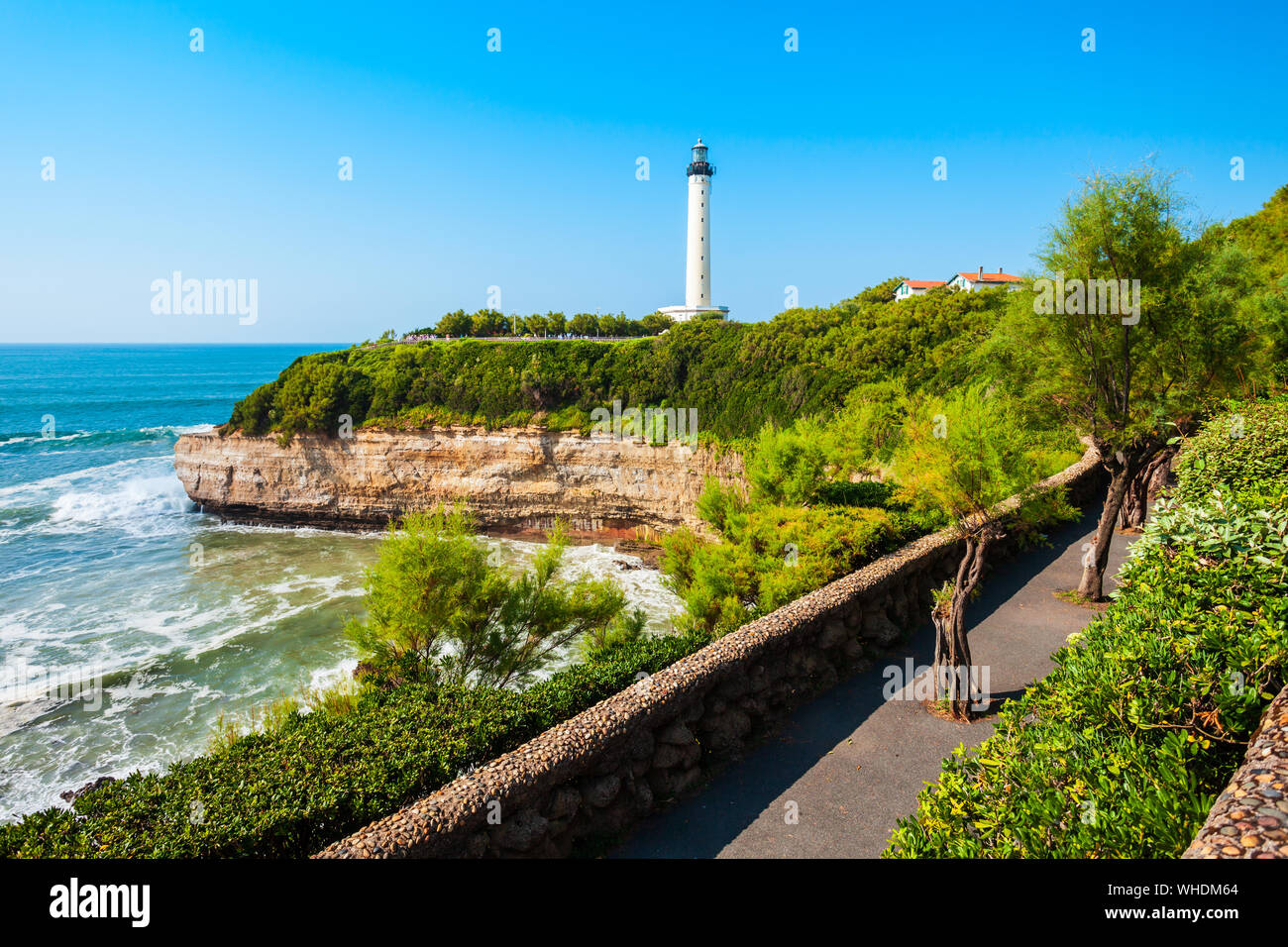 Phare de Biarritz is a lighthouse in Biarritz city in France Stock Photo