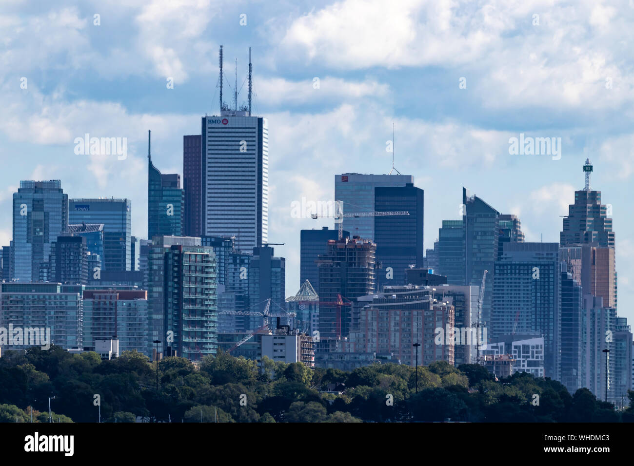 The Toronto Financial District seen from a distance. Stock Photo