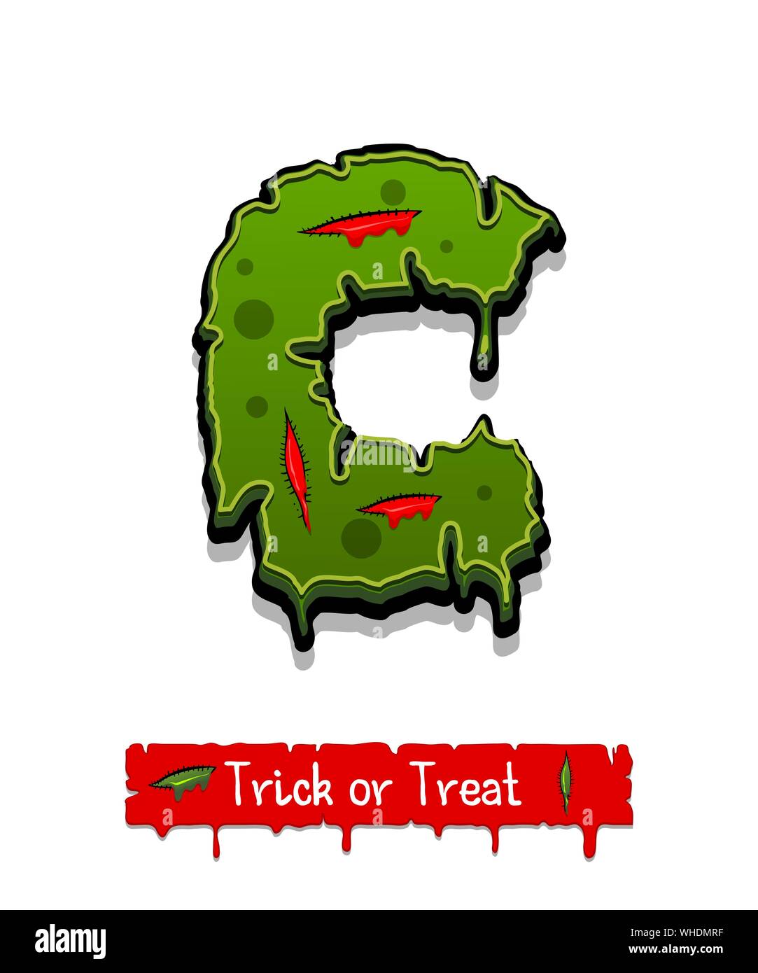 Letter zombie font monster alphabet hi-res stock photography and