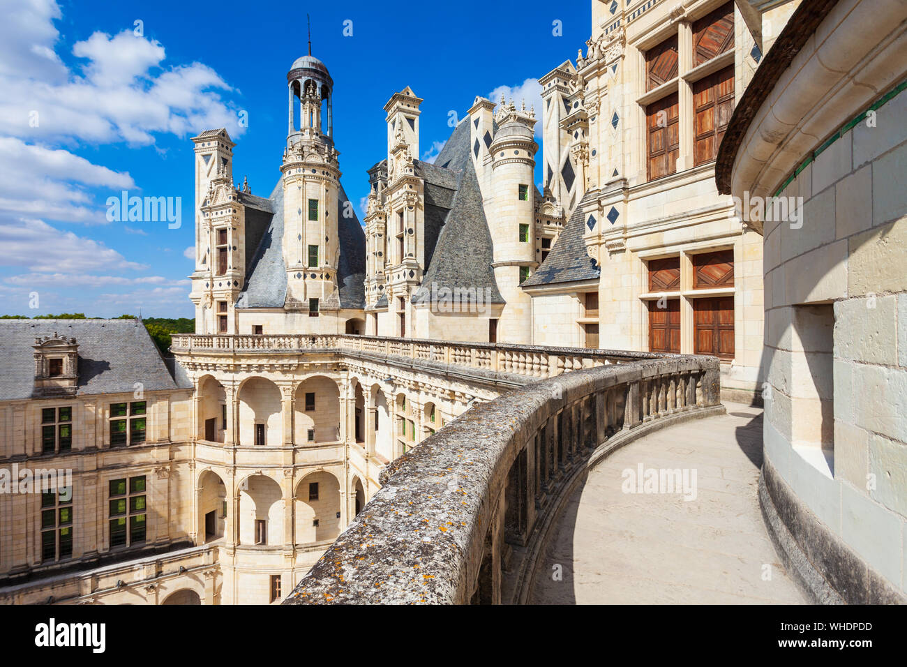 Chateau de Chambord is the largest castle in the Loire valley, France Stock Photo
