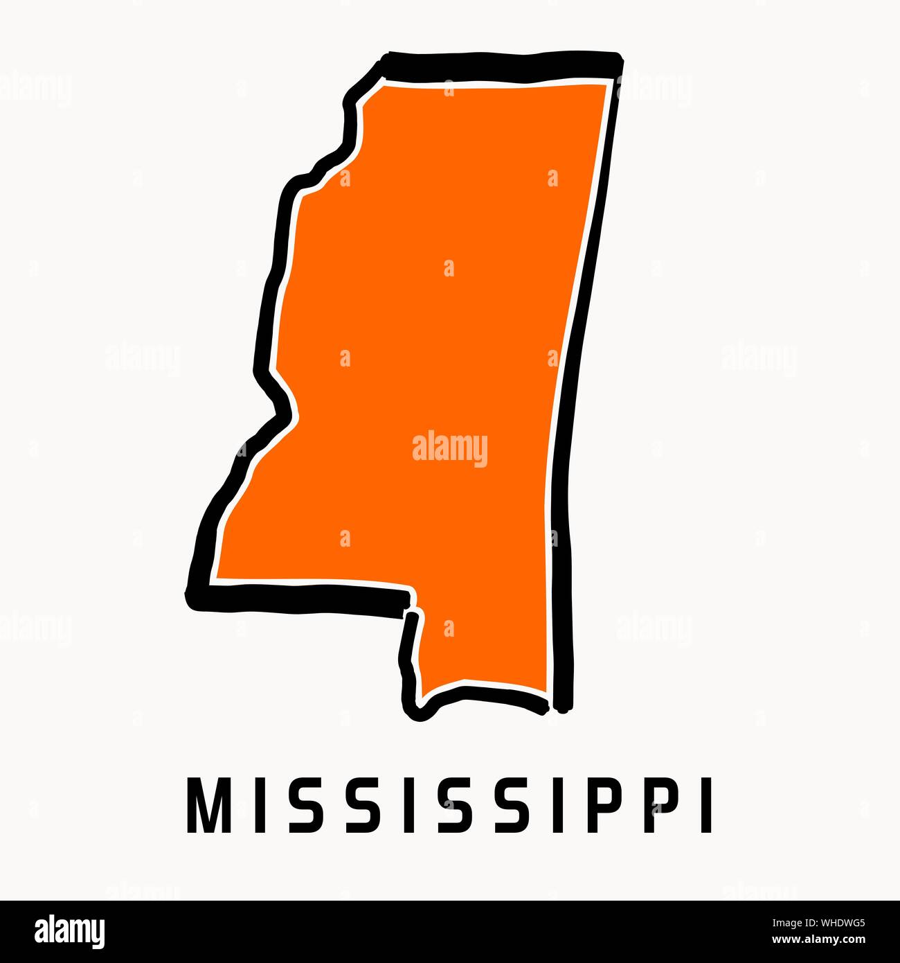 mississippi state outline