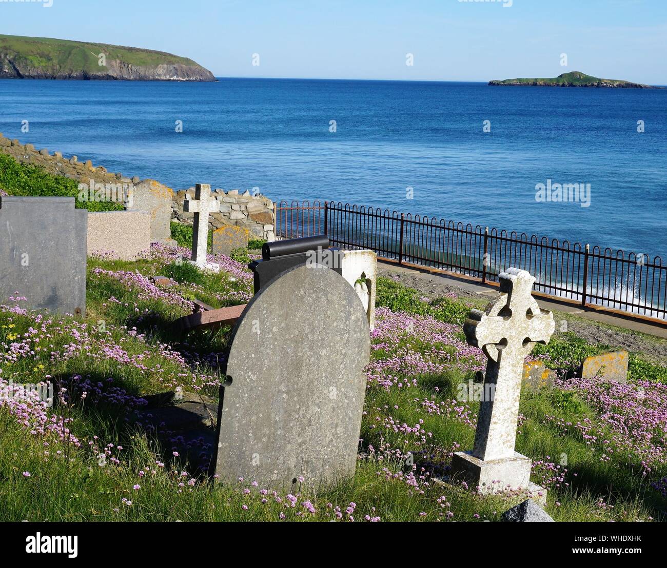 St Hywyn's Church, Aberdaron, North Wales Stock Photo