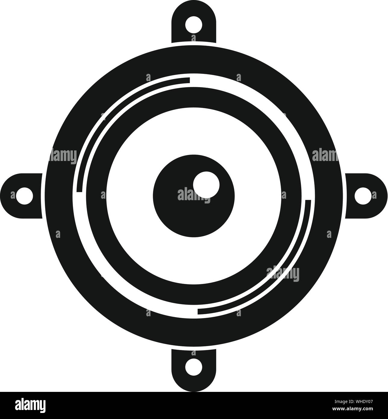 Car speaker icon. Simple illustration of car speaker vector icon for web design isolated on white background Stock Vector