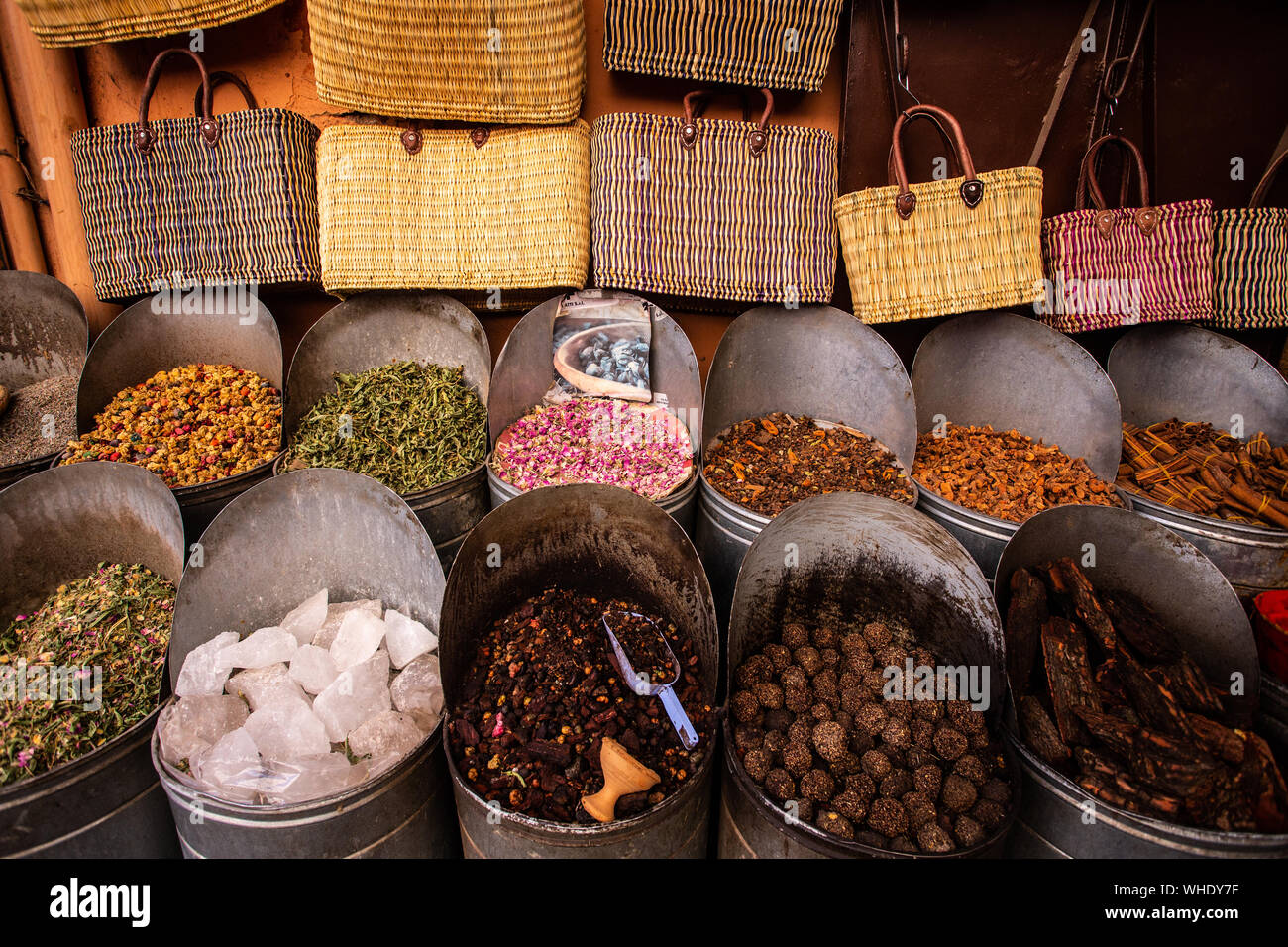 spicery on Medina in Marrakesh Stock Photo