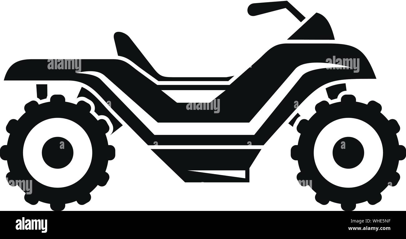 Long quad bike icon. Simple illustration of long quad bike vector icon for web design isolated