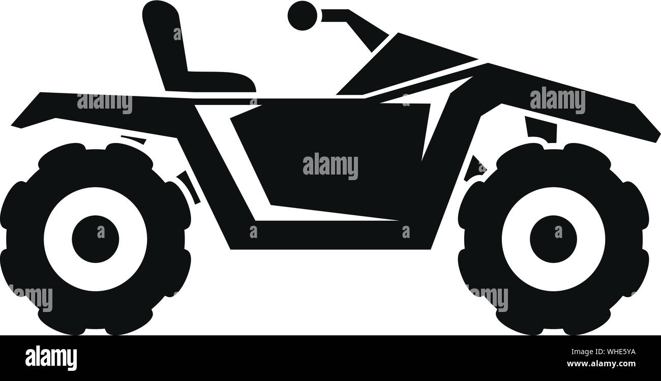 Dirt quad bike icon. Simple illustration of dirt quad bike vector icon for web design isolated on white background Stock Vector