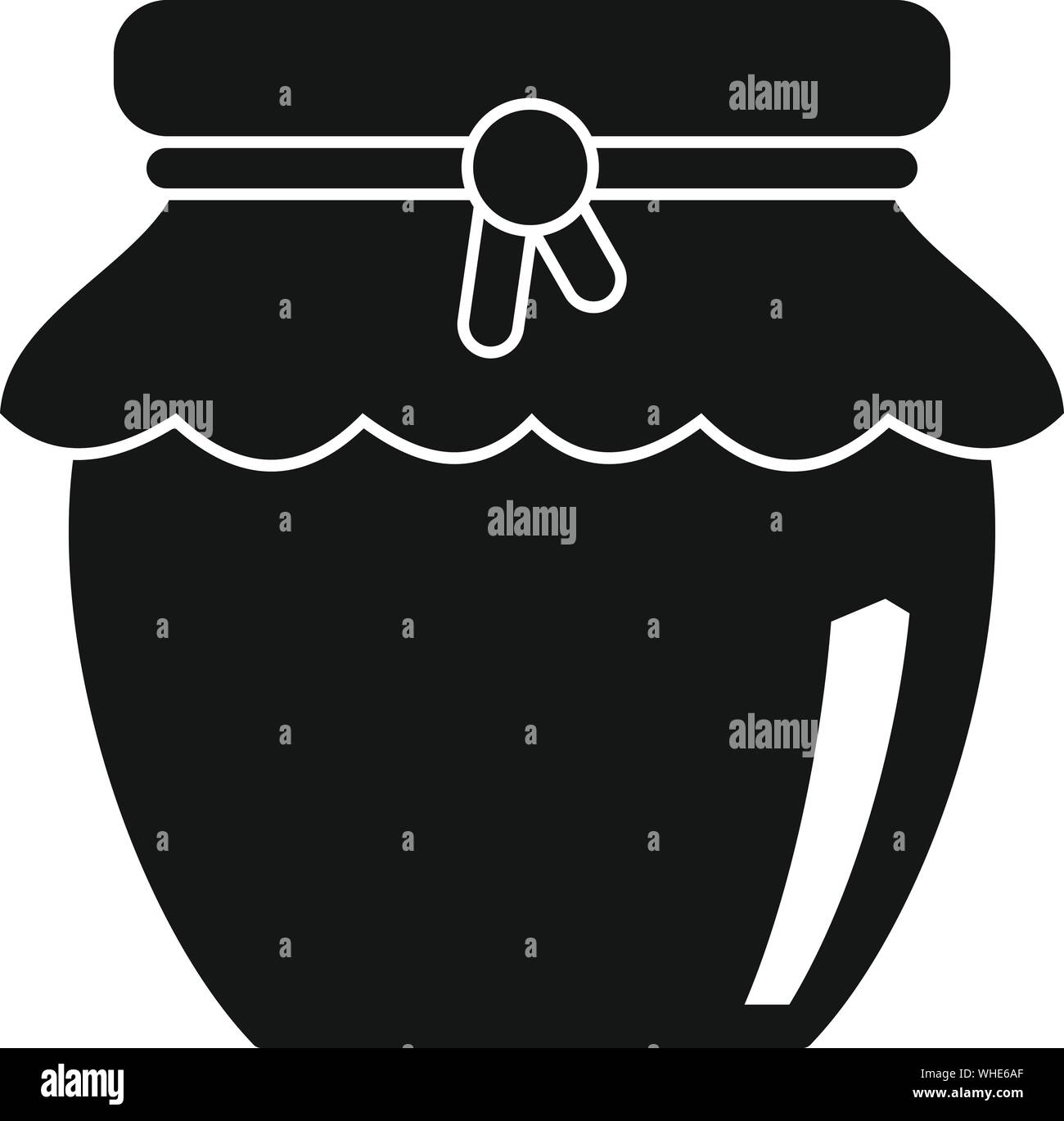 Honey jar icon. Simple illustration of honey jar vector icon for web ...
