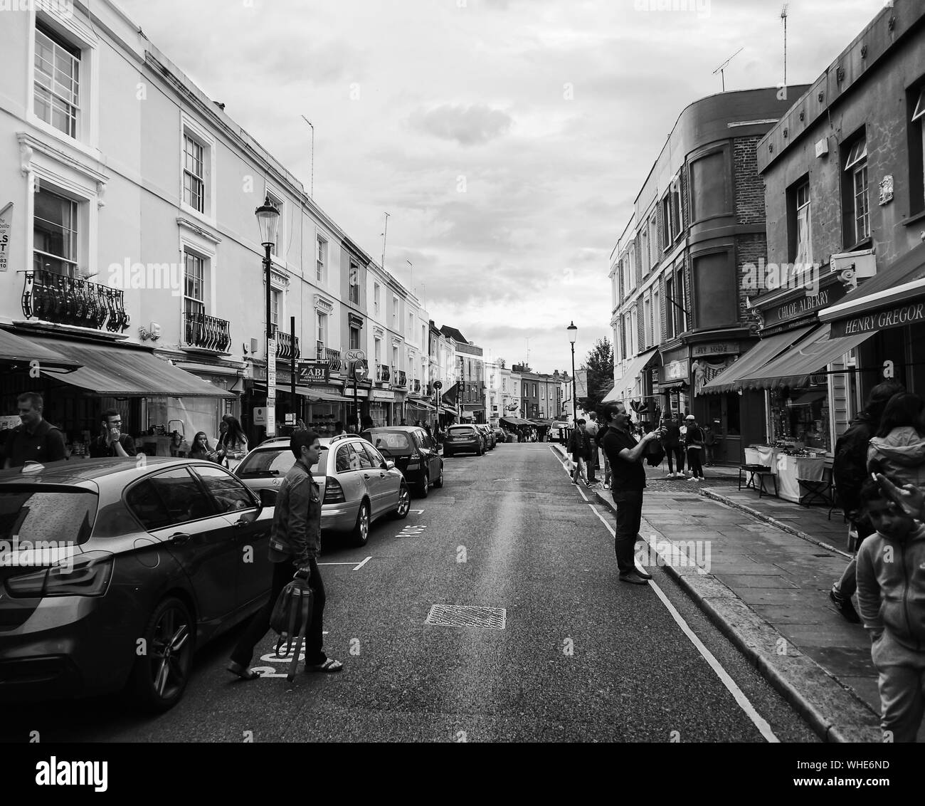 Crowd at notting hill Black and White Stock Photos & Images - Alamy
