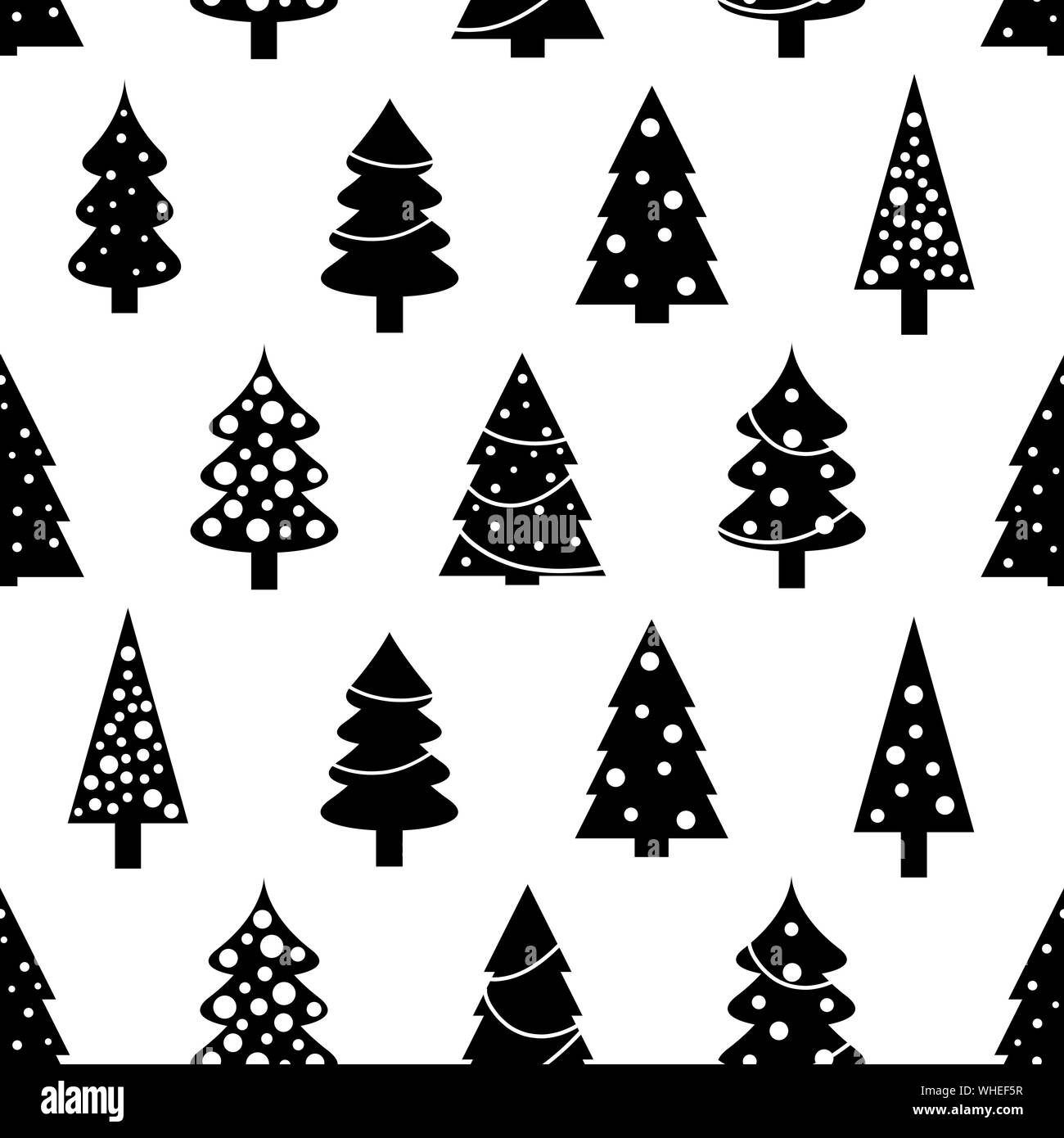 Christmas trees - seamless background texture. Christmas vector Stock ...