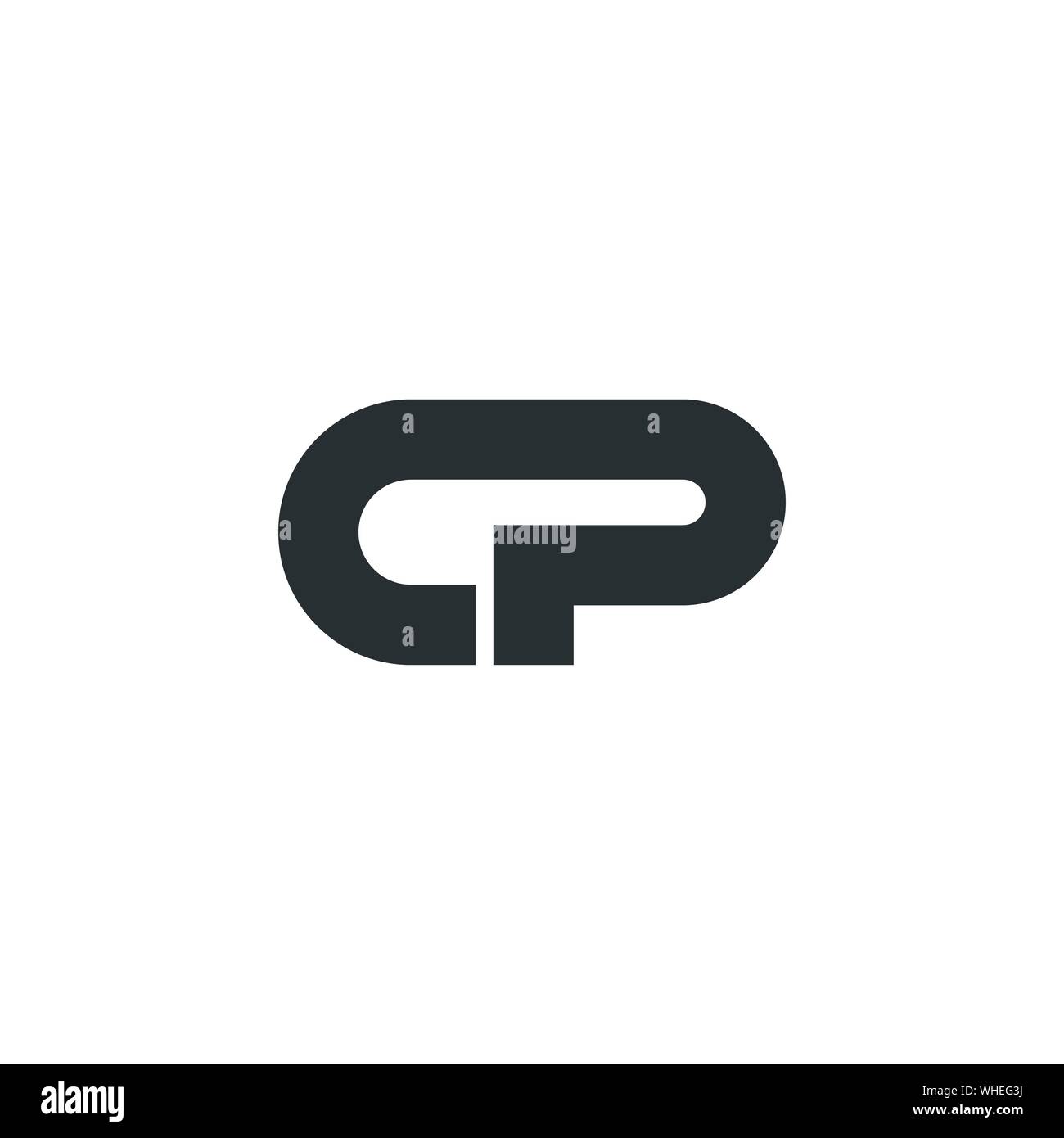Letter cp logo icon design template elements Stock Vector Image & Art ...