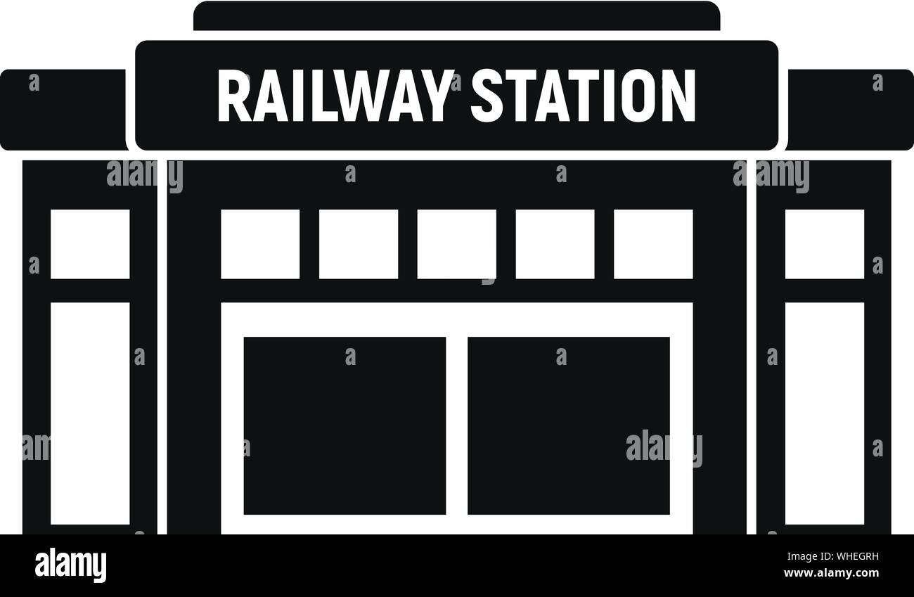 Glass railway station icon. Simple illustration of glass railway station vector icon for web design isolated on white background Stock Vector