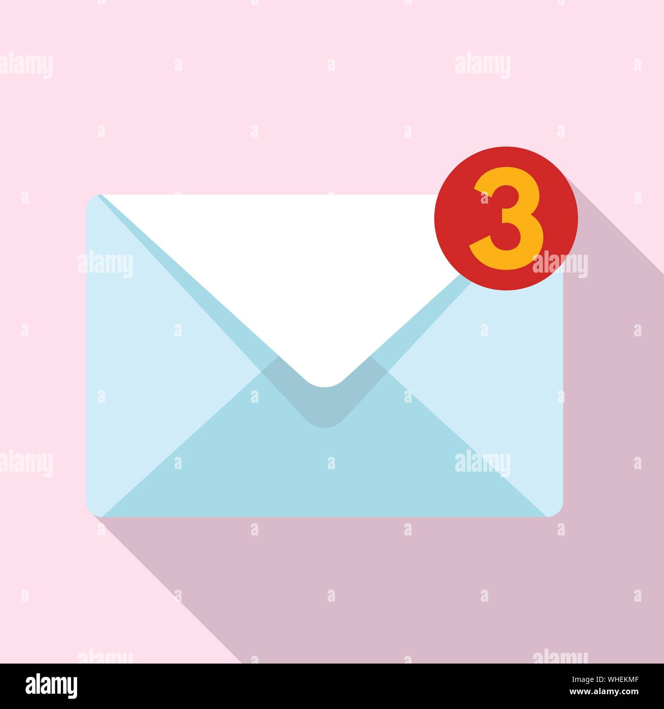 New mail inbox icon. Flat illustration of new mail inbox vector icon ...