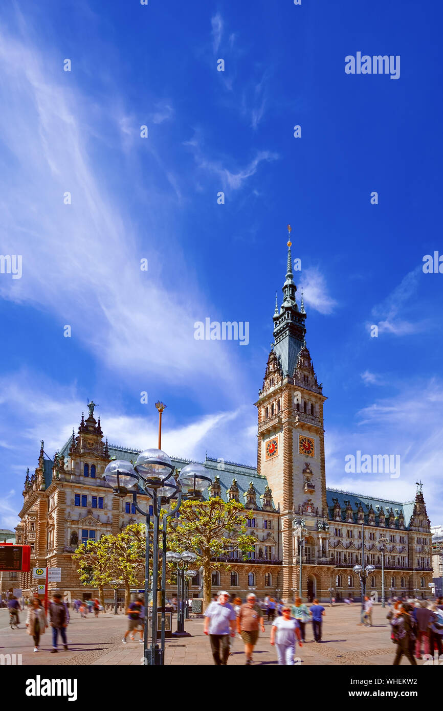 The hamburg city hall historical building for the parliament hires stock photography and images