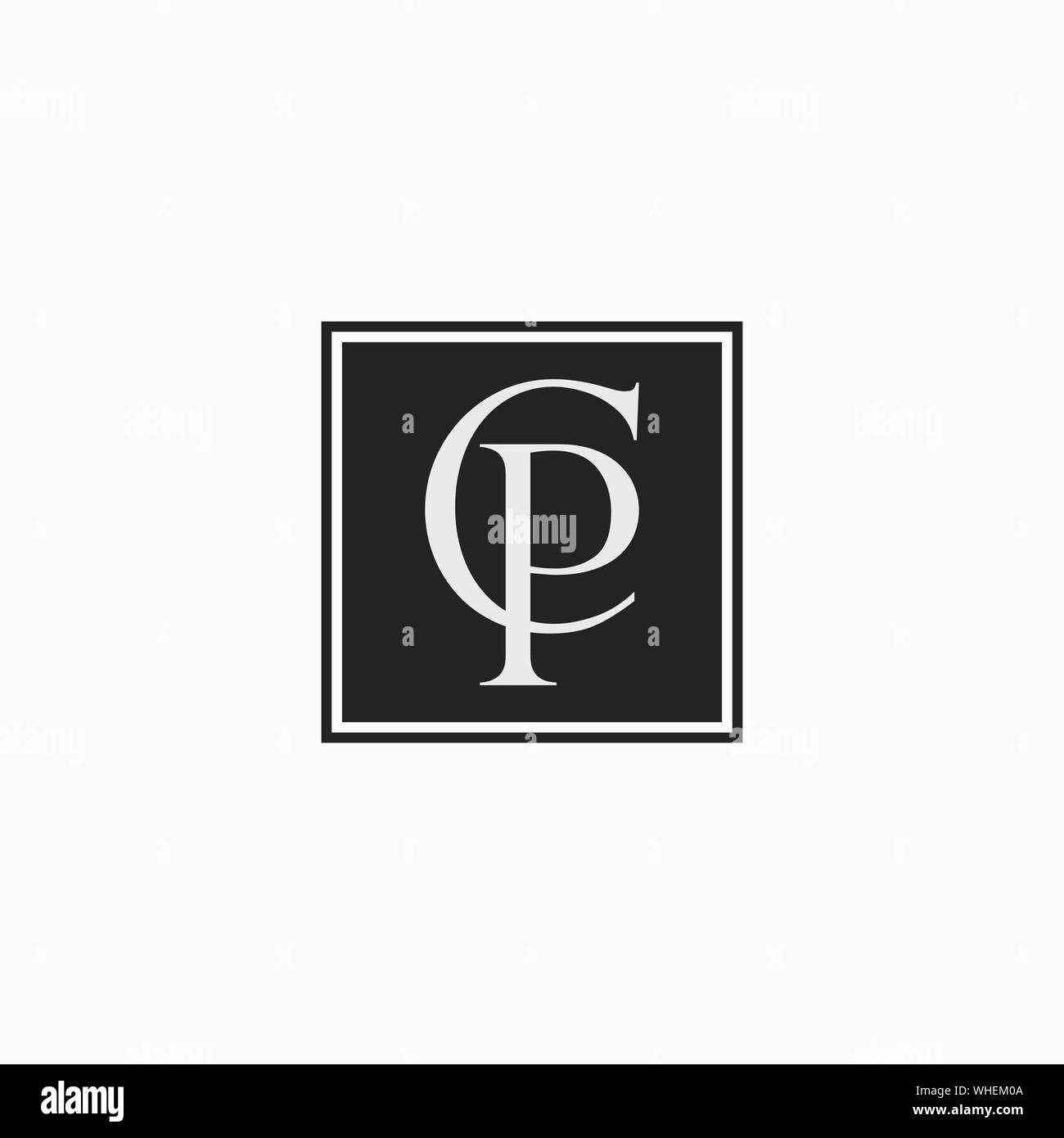Letter cp logo icon design template elements Stock Vector Image & Art ...