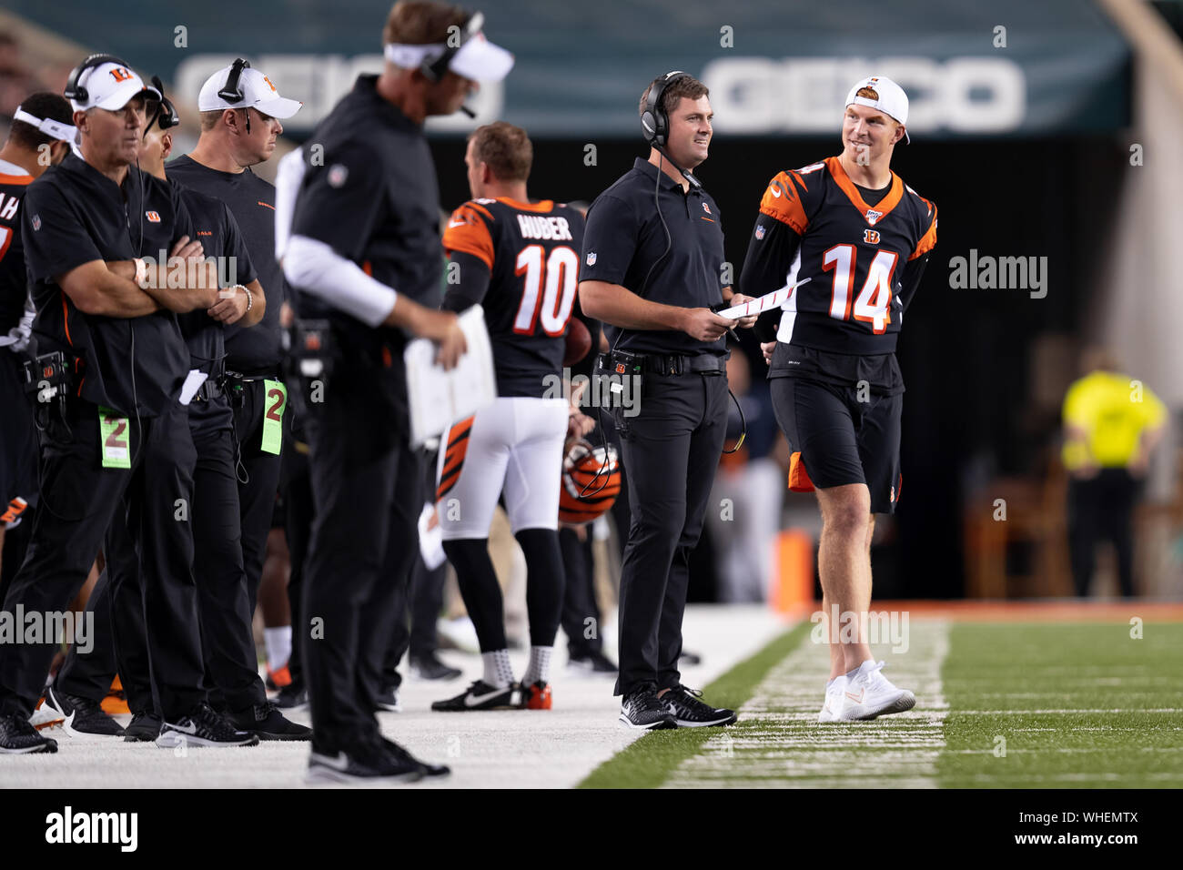 Cincinnati Bengals head coach Zac Taylor and Cincinnati Bengals