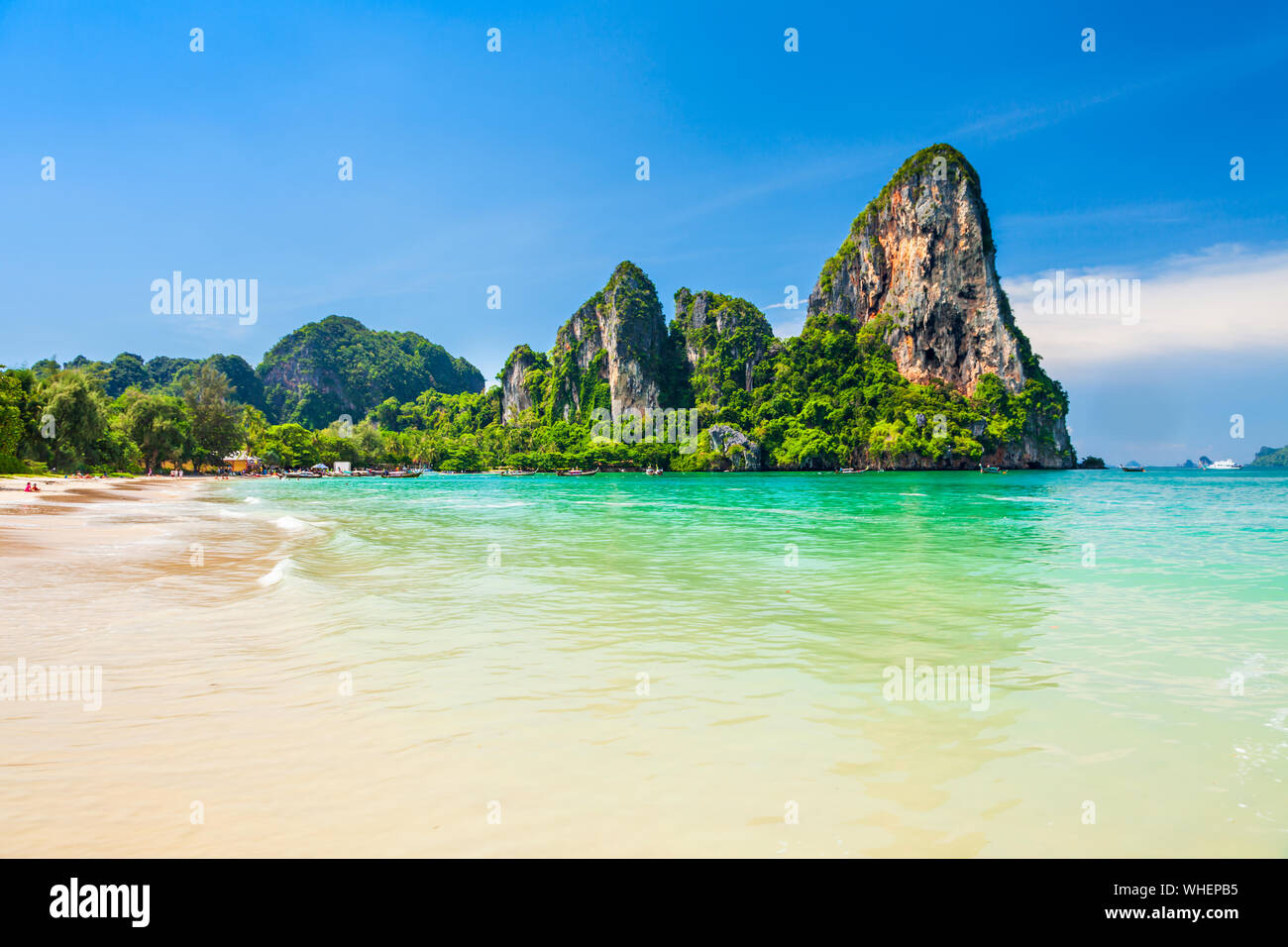Beauty Beach With Yellow Sand And Crystal Clear Water In Thailand