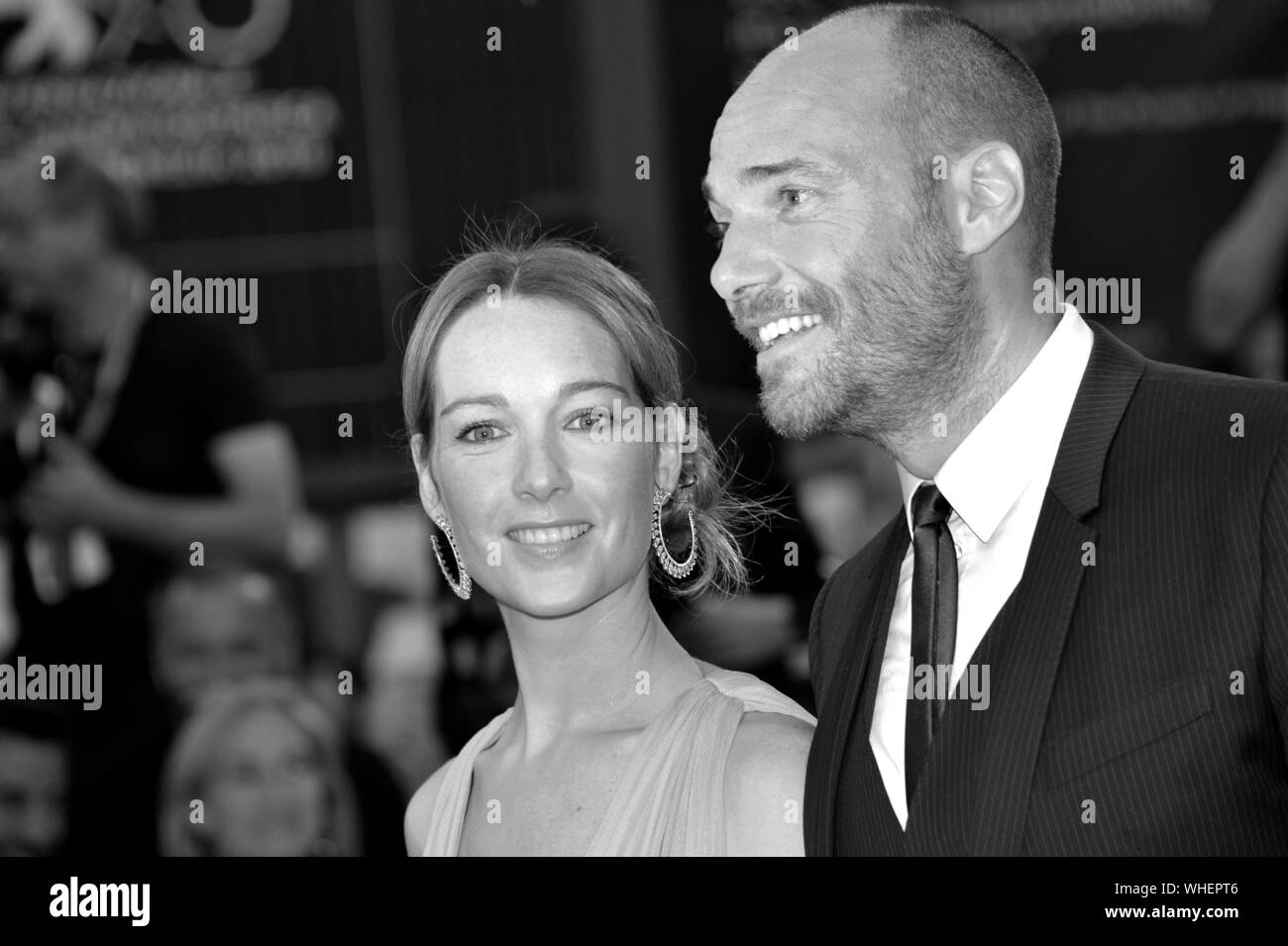 Cristiana capotondi and andrea pezzi Black and White Stock Photos
