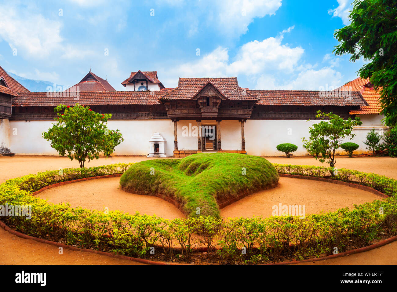 Padmanabhapuram Palace is a travancore era ancient palace in Padmanabhapuram village near Kanyakumari in Tamil Nadu in India Stock Photo