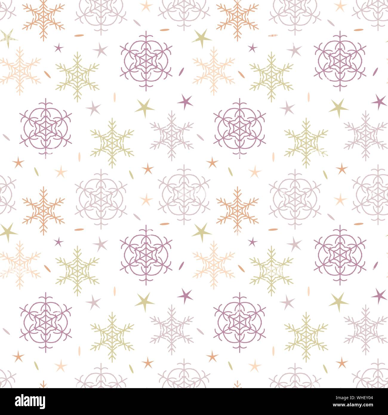 Vector Christmas seamless pattern with snowflakes for packaging ...