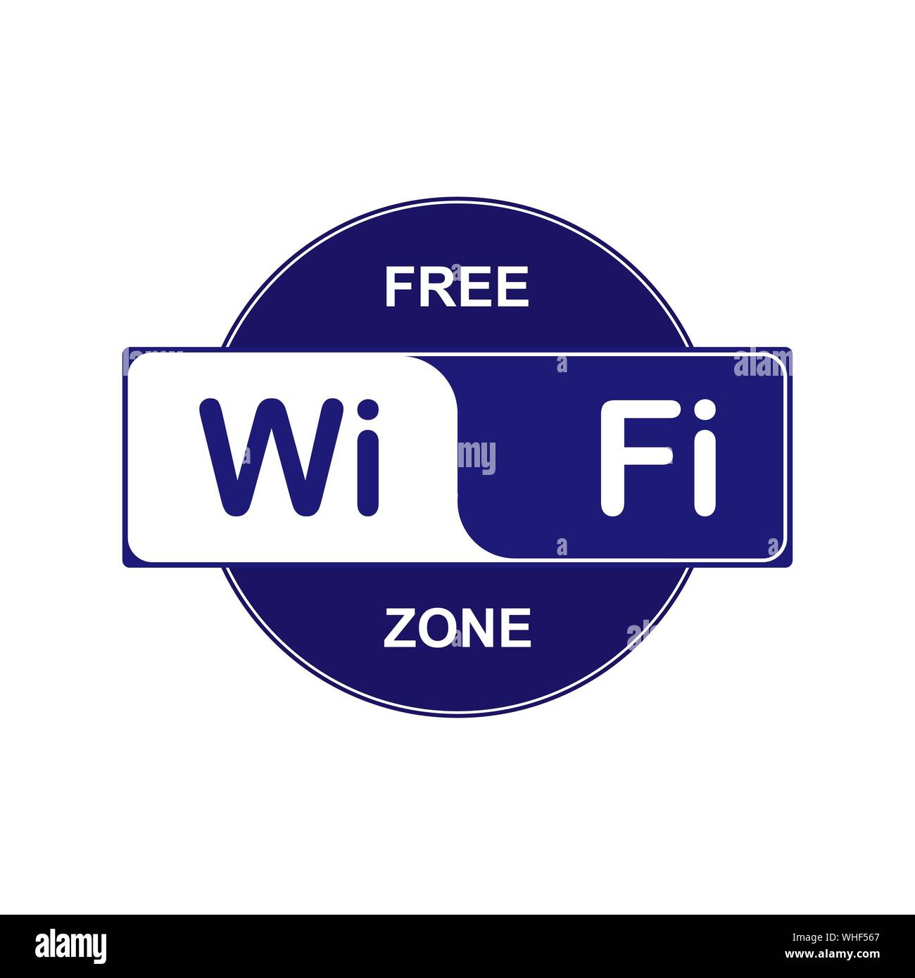 Free access zone to the WiFi network. Information icon Stock Vector