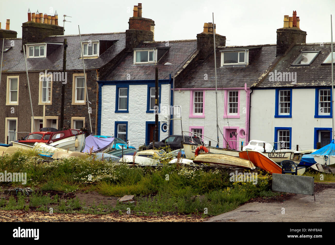 Boatyard, Isle of Whithorn, Dumfries & Galloway, Scotland, UK Stock Photo