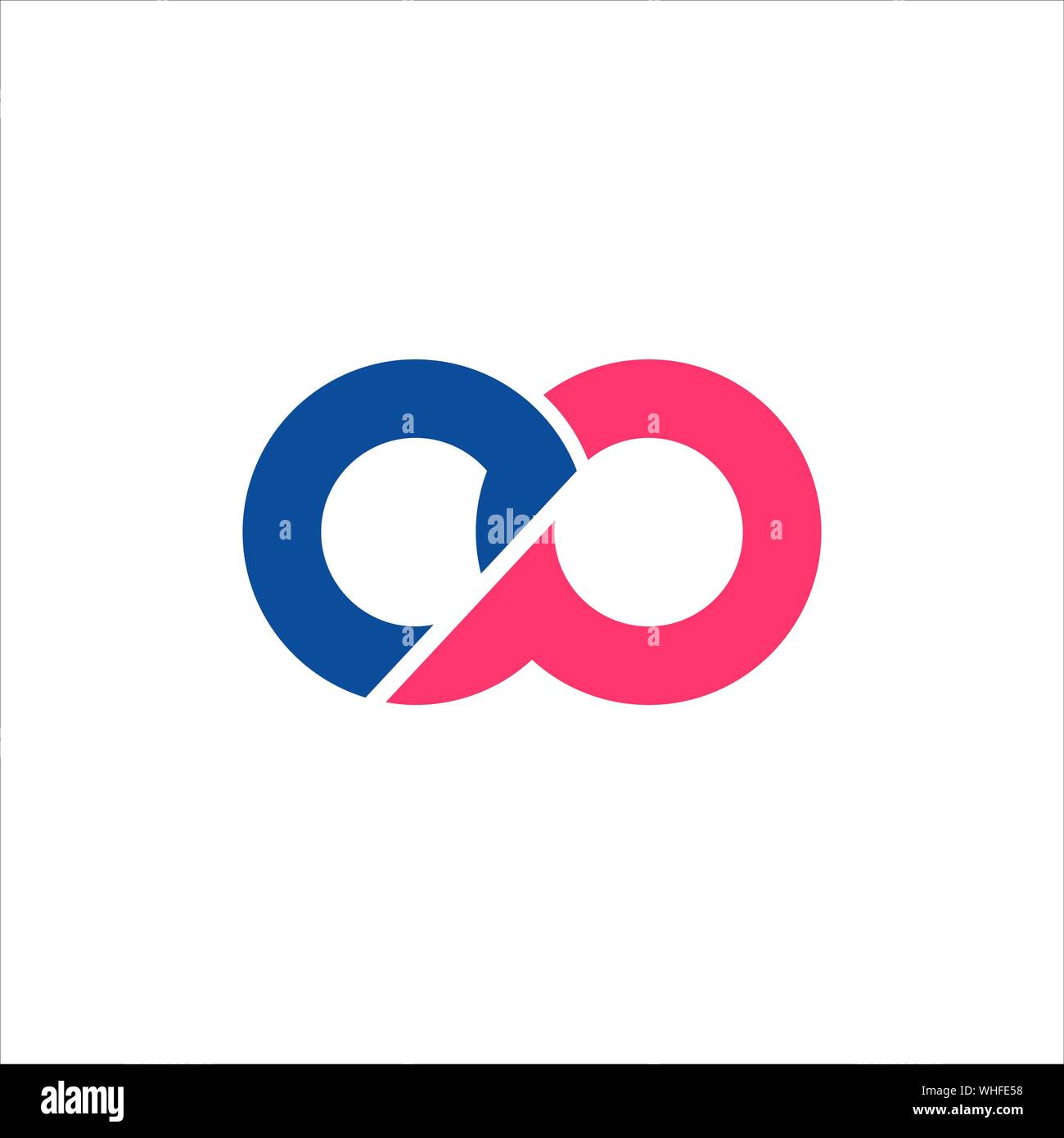 Letter cp logo icon design template elements Stock Vector