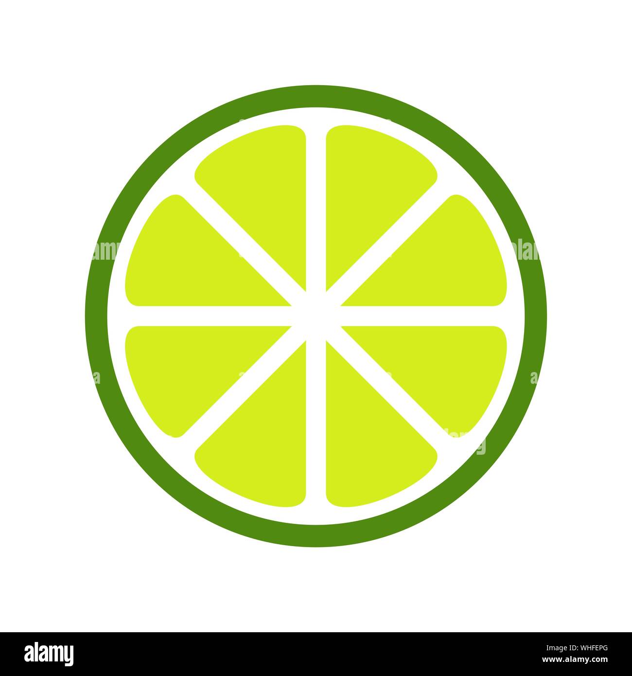 Green lime slice icon. Vector illustration. Stock Vector