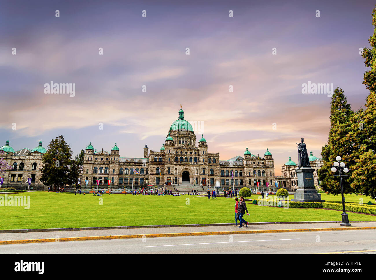 The beautiful parliament building in Victoria, British Columbia Stock Photo
